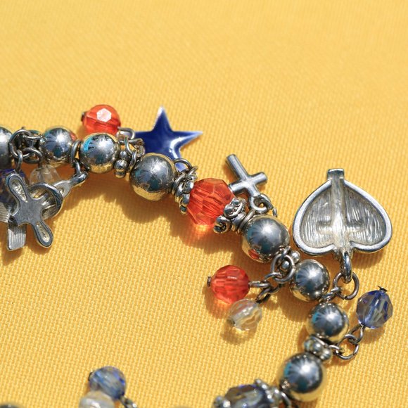 4th of July Bracelet with Crosses, Stars & Beads - Picture 6 of 6